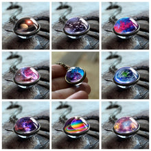 Load image into Gallery viewer, 2019 New Nebula Galaxy Double Sided Pendant Necklace Universe Planet Jewelry Glass Art Picture Handmade Statement Necklace