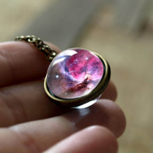 Load image into Gallery viewer, 2019 New Nebula Galaxy Double Sided Pendant Necklace Universe Planet Jewelry Glass Art Picture Handmade Statement Necklace