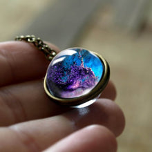 Load image into Gallery viewer, 2019 New Nebula Galaxy Double Sided Pendant Necklace Universe Planet Jewelry Glass Art Picture Handmade Statement Necklace