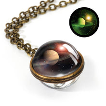 Load image into Gallery viewer, 2019 New Nebula Galaxy Double Sided Pendant Necklace Universe Planet Jewelry Glass Art Picture Handmade Statement Necklace