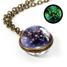 Load image into Gallery viewer, 2019 New Nebula Galaxy Double Sided Pendant Necklace Universe Planet Jewelry Glass Art Picture Handmade Statement Necklace