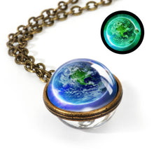 Load image into Gallery viewer, 2019 New Nebula Galaxy Double Sided Pendant Necklace Universe Planet Jewelry Glass Art Picture Handmade Statement Necklace