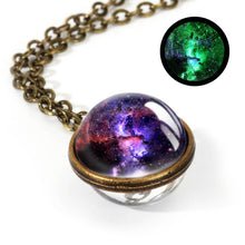 Load image into Gallery viewer, 2019 New Nebula Galaxy Double Sided Pendant Necklace Universe Planet Jewelry Glass Art Picture Handmade Statement Necklace