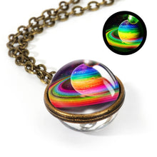 Load image into Gallery viewer, 2019 New Nebula Galaxy Double Sided Pendant Necklace Universe Planet Jewelry Glass Art Picture Handmade Statement Necklace