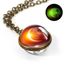 Load image into Gallery viewer, 2019 New Nebula Galaxy Double Sided Pendant Necklace Universe Planet Jewelry Glass Art Picture Handmade Statement Necklace