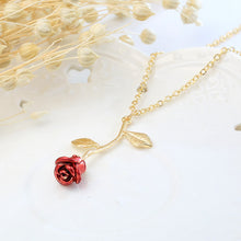 Load image into Gallery viewer, Trendy Red Rose Pendant Necklace Women Jewelry Choker Necklace Chain Women Collier Femme Boho Necklaces Collar Gold Women Gifts