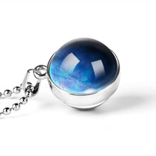 Load image into Gallery viewer, New Personality Fashion Double Side Glass Ball Necklace Earth Planet Pattern Jewelry Galaxy Astronomy Pendant Necklace