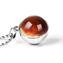 Load image into Gallery viewer, New Personality Fashion Double Side Glass Ball Necklace Earth Planet Pattern Jewelry Galaxy Astronomy Pendant Necklace