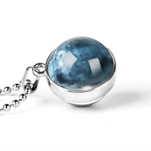 Load image into Gallery viewer, New Personality Fashion Double Side Glass Ball Necklace Earth Planet Pattern Jewelry Galaxy Astronomy Pendant Necklace