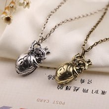 Load image into Gallery viewer, Anatomical Anatomy Heart Necklace Cardiac Atrium Love Silver Bronze Pendant Vintage Medical Biology Jewelry Men Women Wholesale