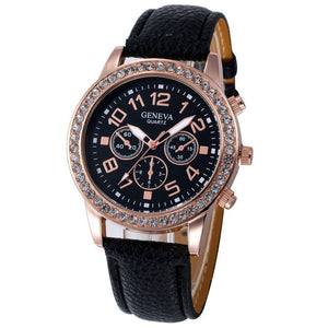 Women Waches Best Selling Clock Gift Casual Checkers Faux Leather Quartz Analog Wrist Watch Best Selling  Clock Gift