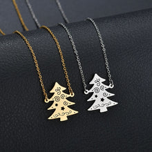 Load image into Gallery viewer, Auxauxme Best Christmas Jewelry Stainless Steel Gold Snowflake Sweater Necklace Collar Jewelry 2019 New Year Gift bijoux femme