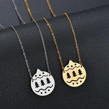 Load image into Gallery viewer, Auxauxme Best Christmas Jewelry Stainless Steel Gold Snowflake Sweater Necklace Collar Jewelry 2019 New Year Gift bijoux femme