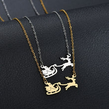 Load image into Gallery viewer, Auxauxme Best Christmas Jewelry Stainless Steel Gold Snowflake Sweater Necklace Collar Jewelry 2019 New Year Gift bijoux femme